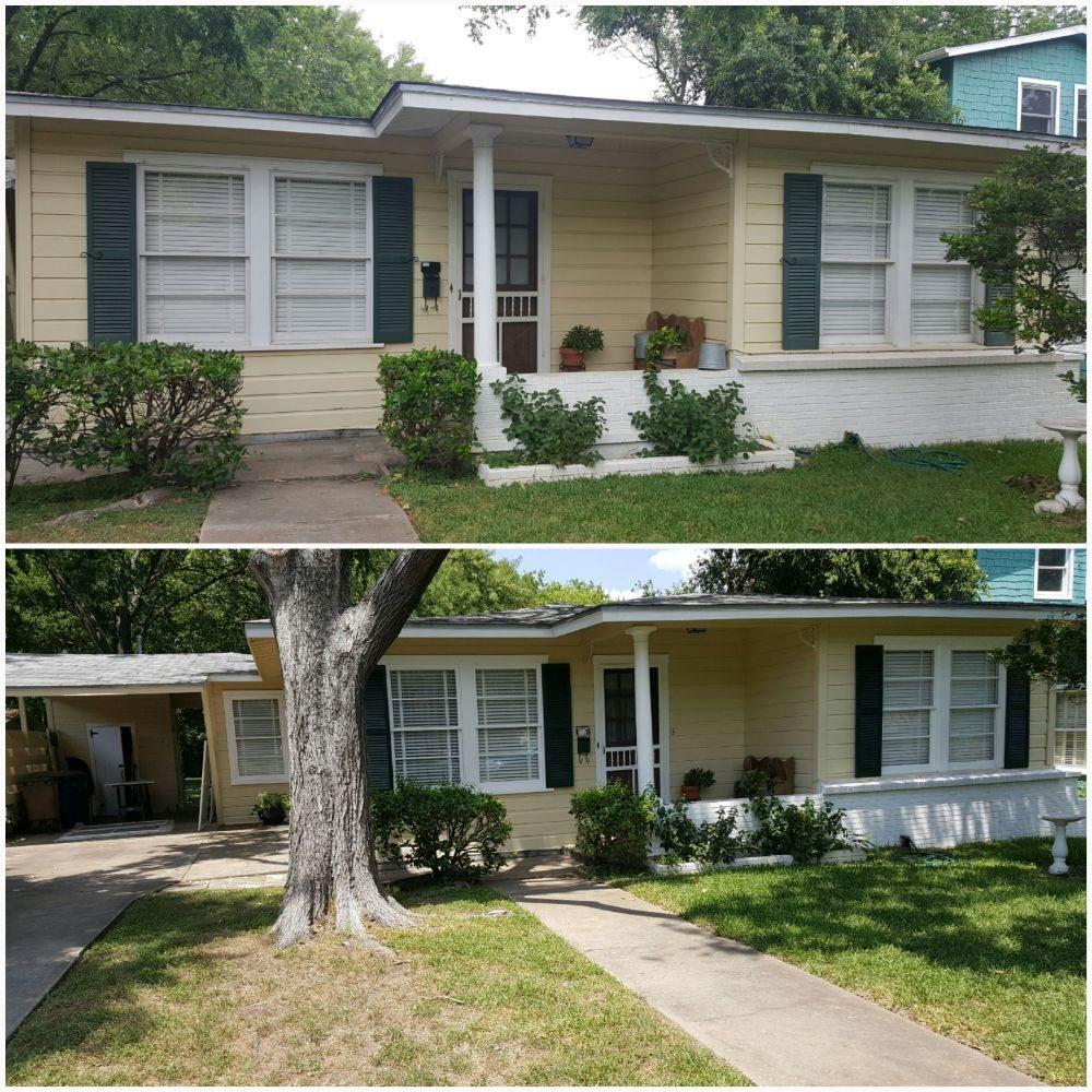 Exterior home repaint completed by One Paint Solution in Leander, TX